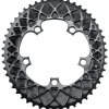 Absolute Black Chainrings & Accessories|SRAM Hidden Bolt Premium Oval Chainrings (Black) (2 x 10/11 Speed) (110mm BCD) (Outer) (50T)