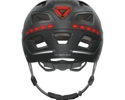 Abus Helmets|Helmets|Hyban 2.0 Urban Helmet (Signal Black) (52-58cm) (M) (w/Rear LED)