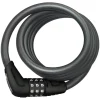 Abus Bike Locks|Star 4508 Combination Coiled Cable Lock (Black) (150cm x 8mm)