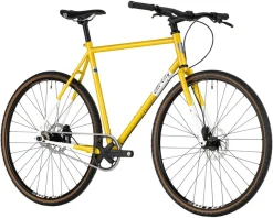 All-City Lifestyle Bikes|Super Professional Flat Bar Single Speed Bike (Lemon Dab) (43cm)