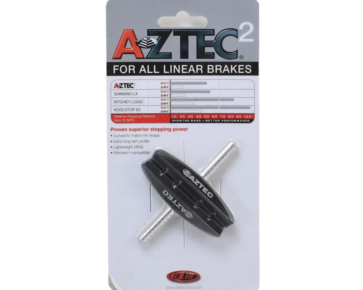 Aztec Brakes|Cantilever Brake Pads (Black) (1 Pair) (Smooth Post)