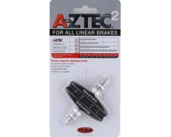 Aztec Brakes|2 V-Brake Pads (Black) (1 Pair) (Threaded Post)