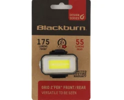 Blackburn Bike Lights|GRID 2'Fer Headlight/Tail Light (Black) (175/55 Lumens)