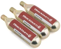 Blackburn Pumps & Co2|Pumps & Co2|Threaded CO2 Cartridges (Silver) (3 Pack) (16g)