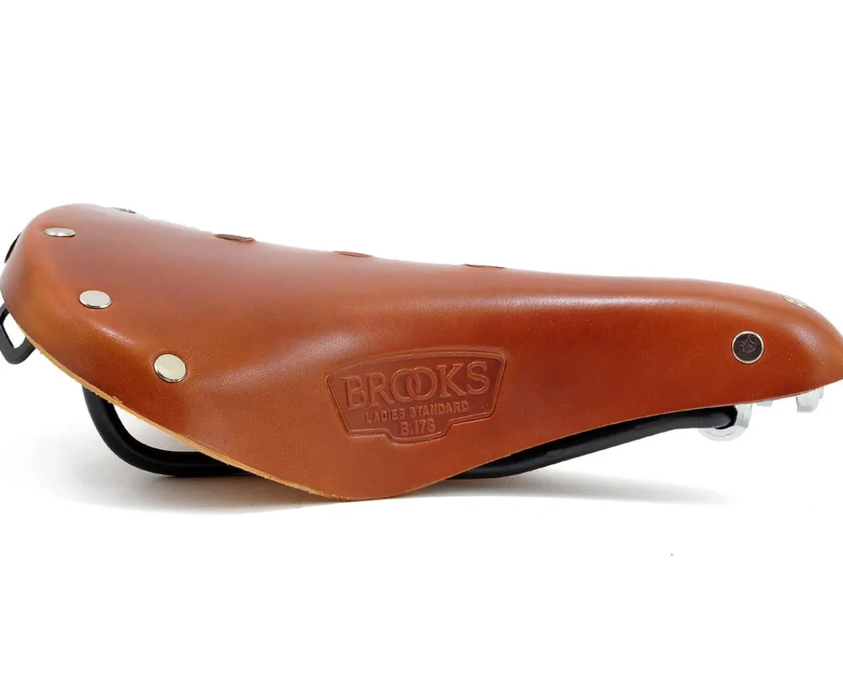 Brooks Saddles & Seats|B17 Women's Saddle (Honey) (Black Steel Rails) (177mm)