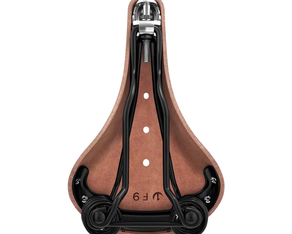 Brooks Saddles & Seats|Flyer Men's Leather Saddle (Antique Brown) (Steel Rails) (170mm)