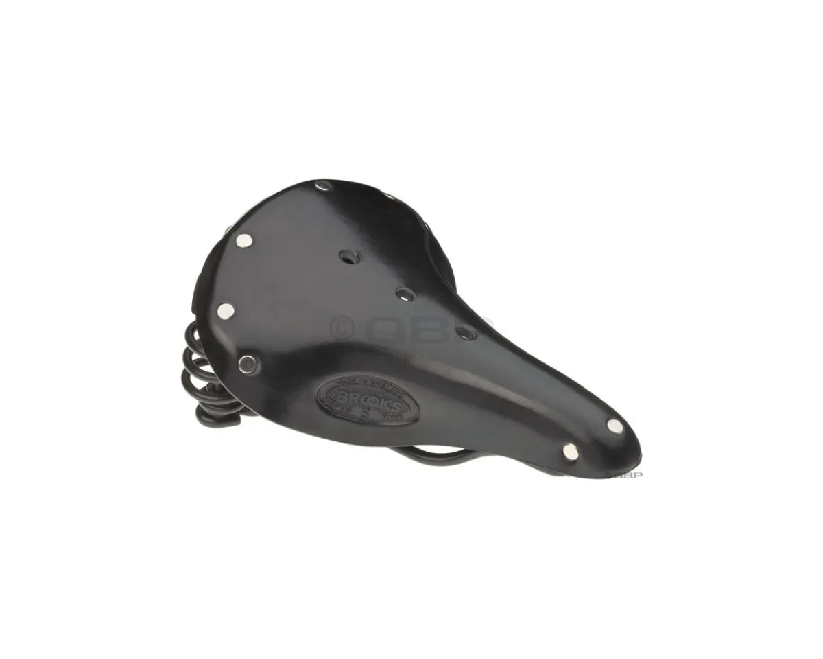 Brooks Saddles & Seats|Flyer Women's Saddle (Black) (w/ Black Steel Rails)