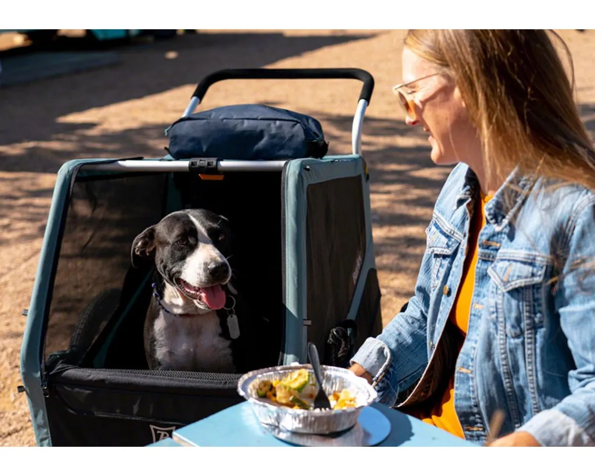 Burley Racks, Fenders, & Trailers|Bark Ranger Pet Bike Trailer & Stroller (Blue) (XL)