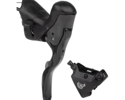 Campagnolo Brakes|Shifters|Record Ergopower Hydraulic Brake/Shift Lever Kit (Black) (160mm Caliper) (Left) (2x) (Flat Mount)