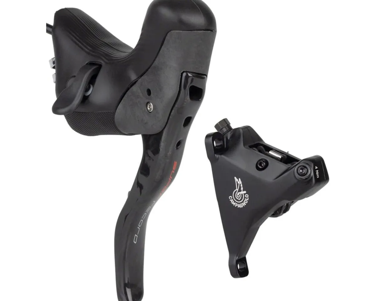 Campagnolo Brakes|Shifters|Super Record Ergopower EPS Hydraulic Brake/Shift Lever Kit (Black) (160mm Caliper) (Left) (2x) (Flat Mount)
