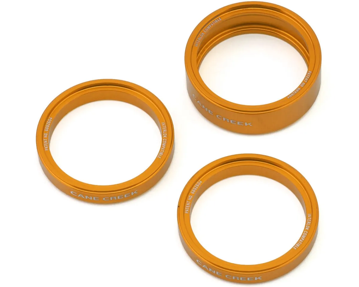 Cane Creek Headsets & Spacers|Interlok Headset Spacer Kit (Gold) (1-1/8") (5/10mm)