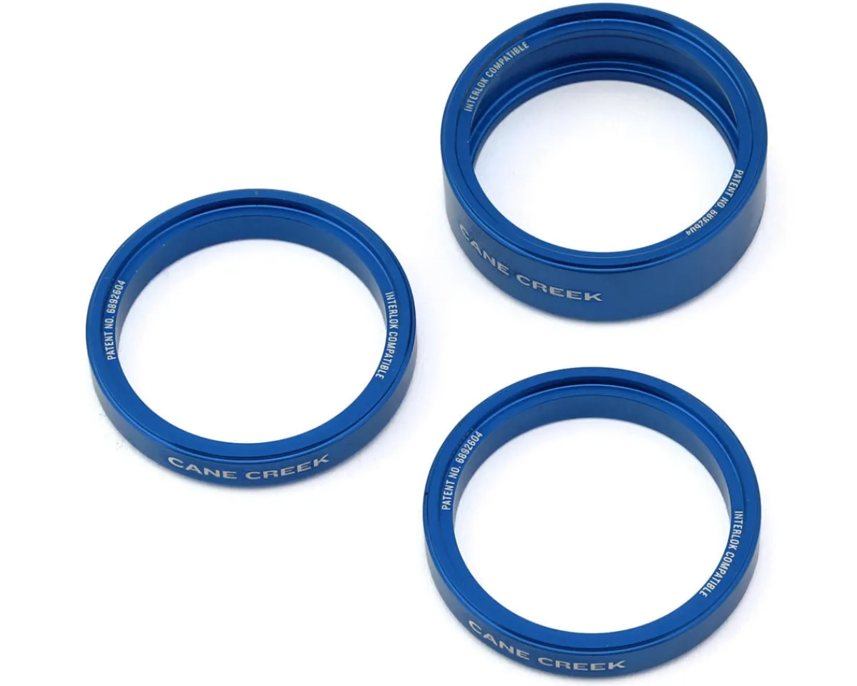Cane Creek Headsets & Spacers|Interlok Headset Spacer Kit (Blue) (1-1/8") (5/10mm)