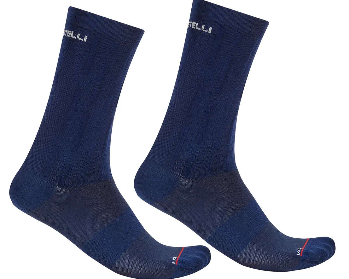 Castelli Clothing Accessories|Shoes, Socks, & Footwear|Aero Race Pro 20 Socks (Belgian Blue) (L/XL)