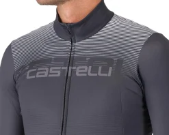 Castelli Clothing Sale|Jerseys|Apice Thermal Long Sleeve Jersey (Dark Grey/Smoky Grey/Silver Grey) (S)
