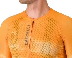 Castelli Jerseys|Climber's A/C Short Sleeve Jersey (Vivid Orange/Smoky Grey) (M)