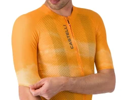 Castelli Jerseys|Climber's A/C Short Sleeve Jersey (Vivid Orange/Smoky Grey) (M)