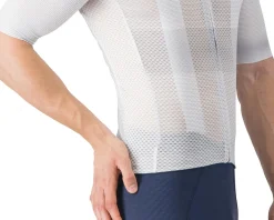 Castelli Jerseys|Summer Essentials|Climber's A/C Short Sleeve Jersey (Silver Grey/Red) (XL)