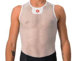 Castelli Base Layers|Summer Essentials|Core Mesh 3 Sleeveless Base Layer (White) (L/XL)