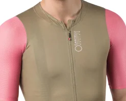 Castelli Jerseys|Summer Essentials|Corretto Short Sleeve Jersey (Elmwood/Rosa Giro-White) (M)