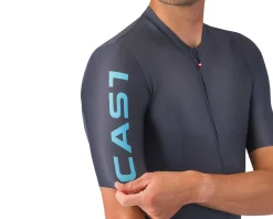 Castelli Jerseys|Summer Essentials|Entrata Apex Short Sleeve Jersey (Twilight Blue/Neon Cobalt) (S)