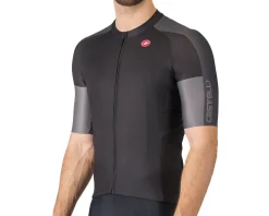 Castelli Jerseys|Summer Essentials|Entrata 6 Short Sleeve Jersey (Light Black/Dark Grey/Smoky Grey) (L)