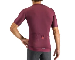 Castelli Summer Essentials|Holiday Shopping|Espresso Short Sleeve Jersey (Deep Bordeaux/Silver Moon) (L)
