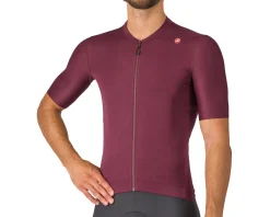 Castelli Summer Essentials|Holiday Shopping|Espresso Short Sleeve Jersey (Deep Bordeaux/Silver Moon) (L)