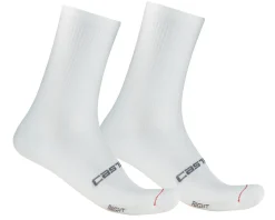 Castelli Clothing Accessories|Shoes, Socks, & Footwear|Espresso 18 Socks (White) (S/M)