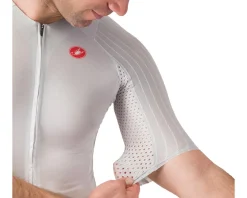 Castelli Jerseys|Summer Essentials|Free Speed 3 Race Top (White/Silver Grey) (M)