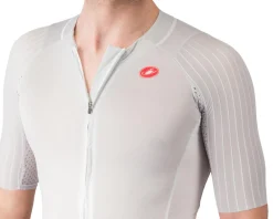 Castelli Jerseys|Summer Essentials|Free Speed 3 Race Top (White/Silver Grey) (M)