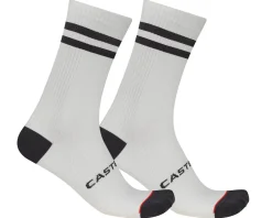 Castelli Clothing Accessories|Shoes, Socks, & Footwear|Originale 18 Socks (White/Black) (L/XL)