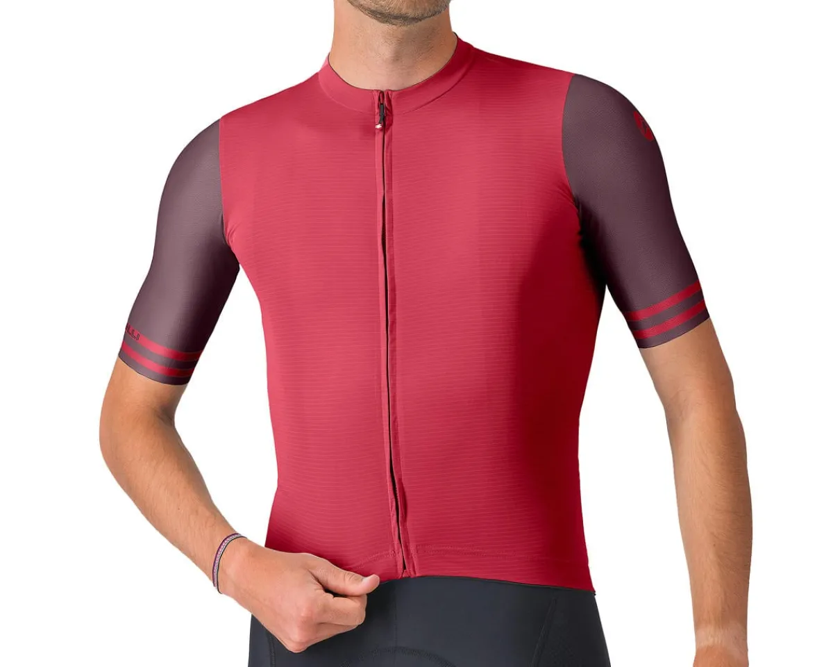 Castelli Jerseys|Summer Essentials|Prologo Lite 2 Short Sleeve Jersey (Rich Red/Bordeaux) (L)