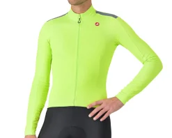 Castelli High Vis & Reflective|Jerseys|Puro 4 Long Sleeve Jersey (Electric Lime) (S)