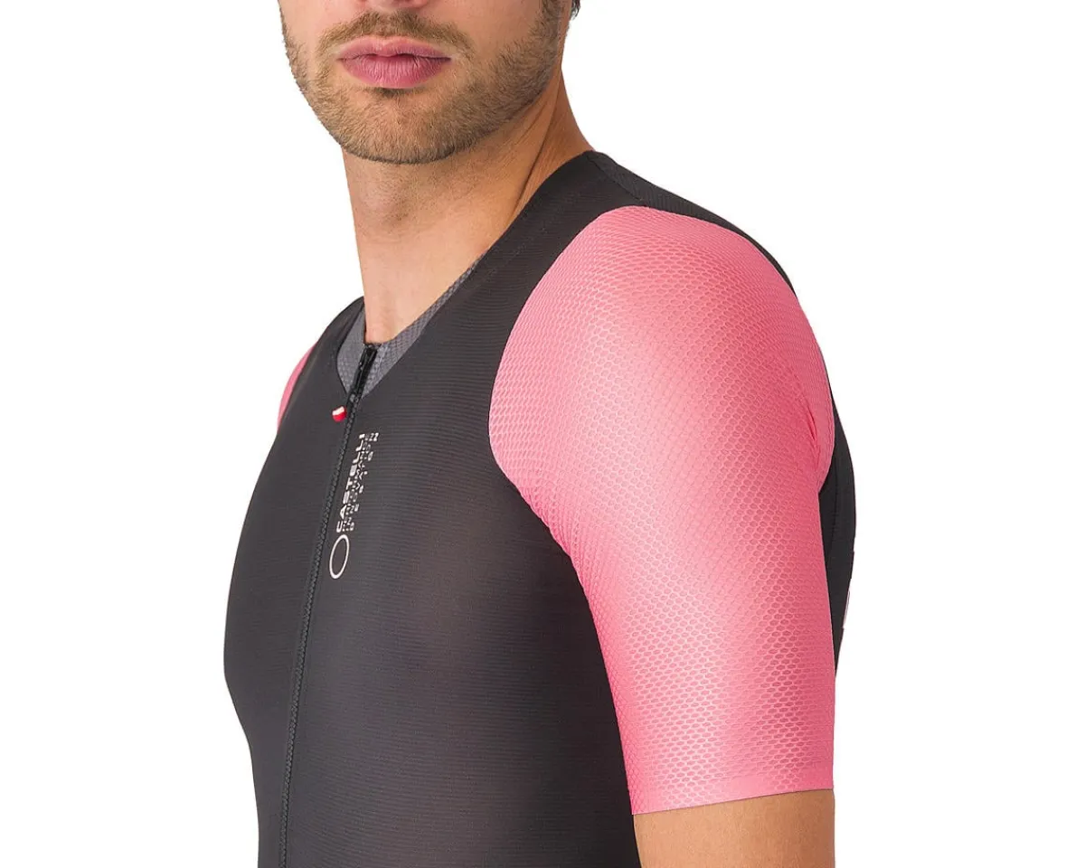 Castelli Shorts & Bibs|Saturday Morning Skinsuit (Black/Rosa Giro/Smoky Grey) (S)