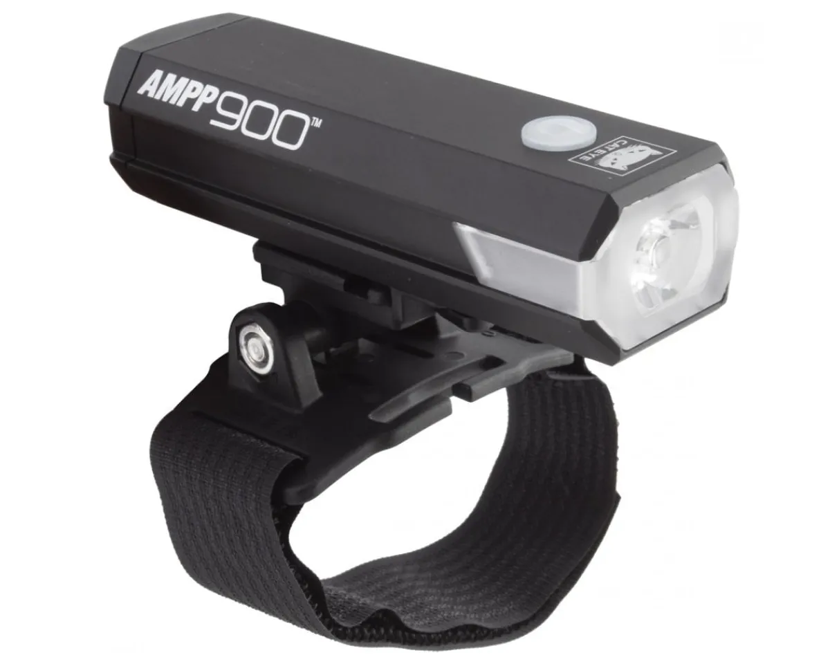 CatEye Helmets|Bike Lights|AMPP900 Headlight (Black) (900 Lumens) (w/ Helmet Mount) (USB Rechargeable)