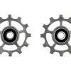 CeramicSpeed Replacement Parts|Derailleurs & Parts|Pulley Wheels for SRAM AXS Road 12-Speed (Titanium/Raw) (12 Tooth) (Coated Races) (D1)