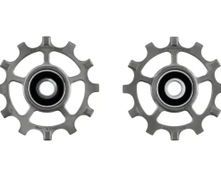 CeramicSpeed Replacement Parts|Derailleurs & Parts|Pulley Wheels for SRAM AXS Road 12-Speed (Titanium/Raw) (12 Tooth) (Coated Races) (D1)