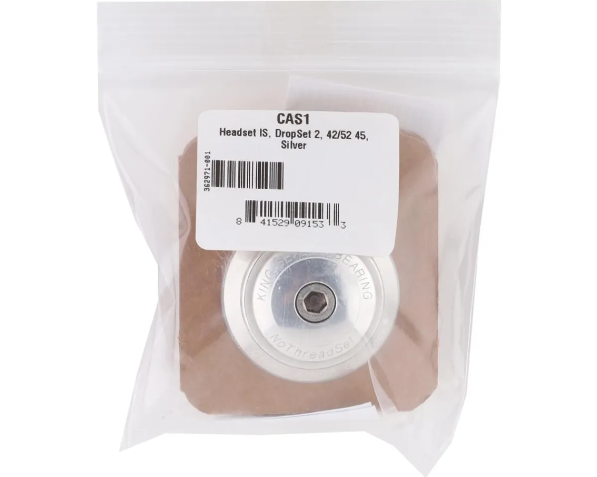 Chris King Headsets & Spacers|DropSet 2 Headset (Silver) (1-1/8" to 1-1/2") (45°) (IS42/28.6) (IS52/40)