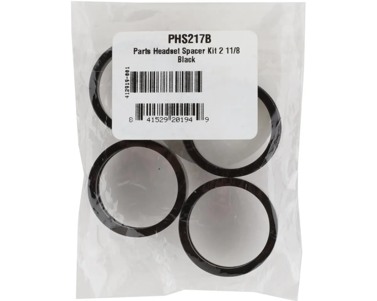 Chris King Headsets & Spacers|Headset Spacer Kit (Black) (1-1/8")