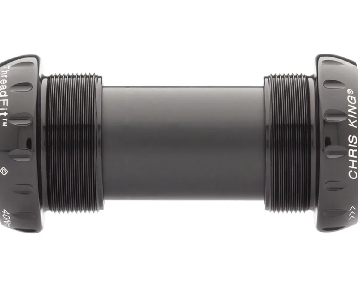 Chris King Bottom Brackets & Parts|ThreadFit 24 Bottom Bracket w/Fit Kit 6 (Black) (English) (For SRAM/Truvativ GXP)