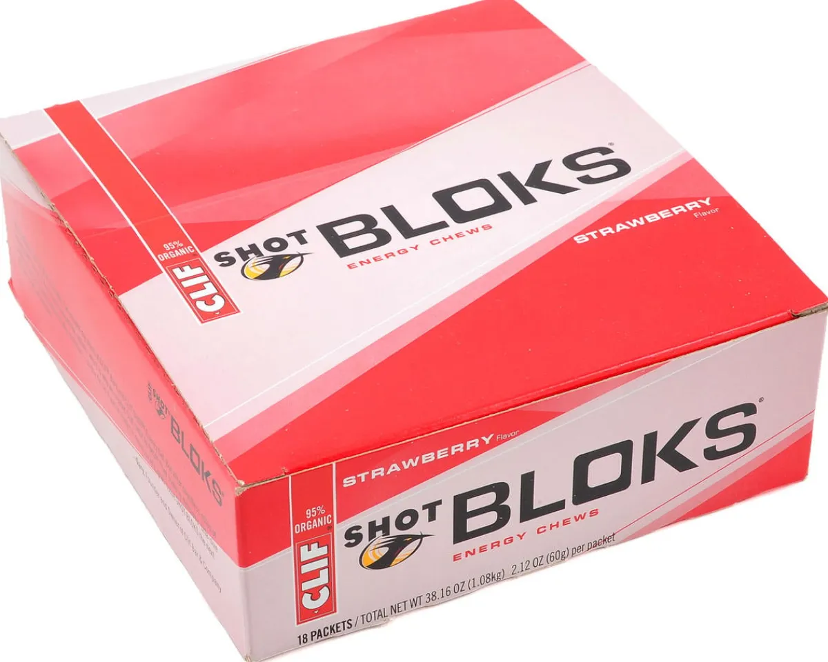 Clif Bar Nutrition & Skin Care|Holiday Shopping|Shot Bloks Energy Chews (Strawberry) (18 | 2.1oz Packets)