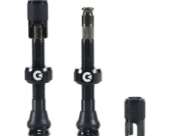 Clik Tubeless Tire Tools|Tubeless Accessories|Tubeless Valve Set (Black) (Pair) (40mm)
