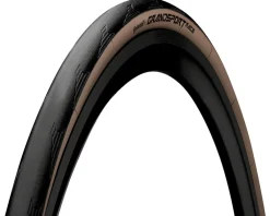 Continental Tires|Grand Sport Race Tire (Black/Coffee) (700c) (28mm) (Folding) (PureGrip)