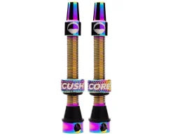 CushCore Tubeless Tire Tools|Tubeless Accessories|Air Valve Tubeless Valve Set (Oil Slick) (44mm)