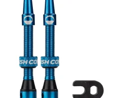 CushCore Tubeless Tire Tools|Tubeless Accessories|Air Valve Tubeless Valve Set (Blue) (44mm)