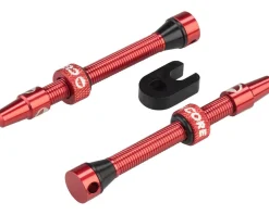CushCore Tubeless Tire Tools|Tubeless Accessories|Air Valve Tubeless Valve Set (Red) (55mm)