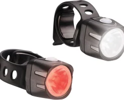 Cygolite Bike Lights|Dice HL 150/TL 50 USB Headlight & Tail Light Set (Black) (150/50 Lumens)