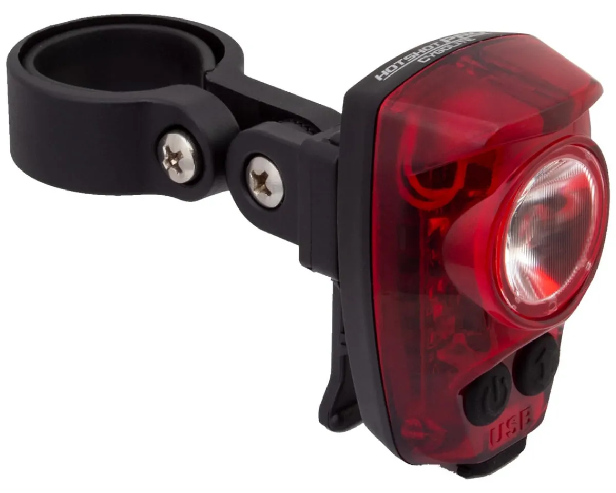 Cygolite Bike Lights|Hotshot Pro 200C USB Tail Light (Black) (200 Lumens)