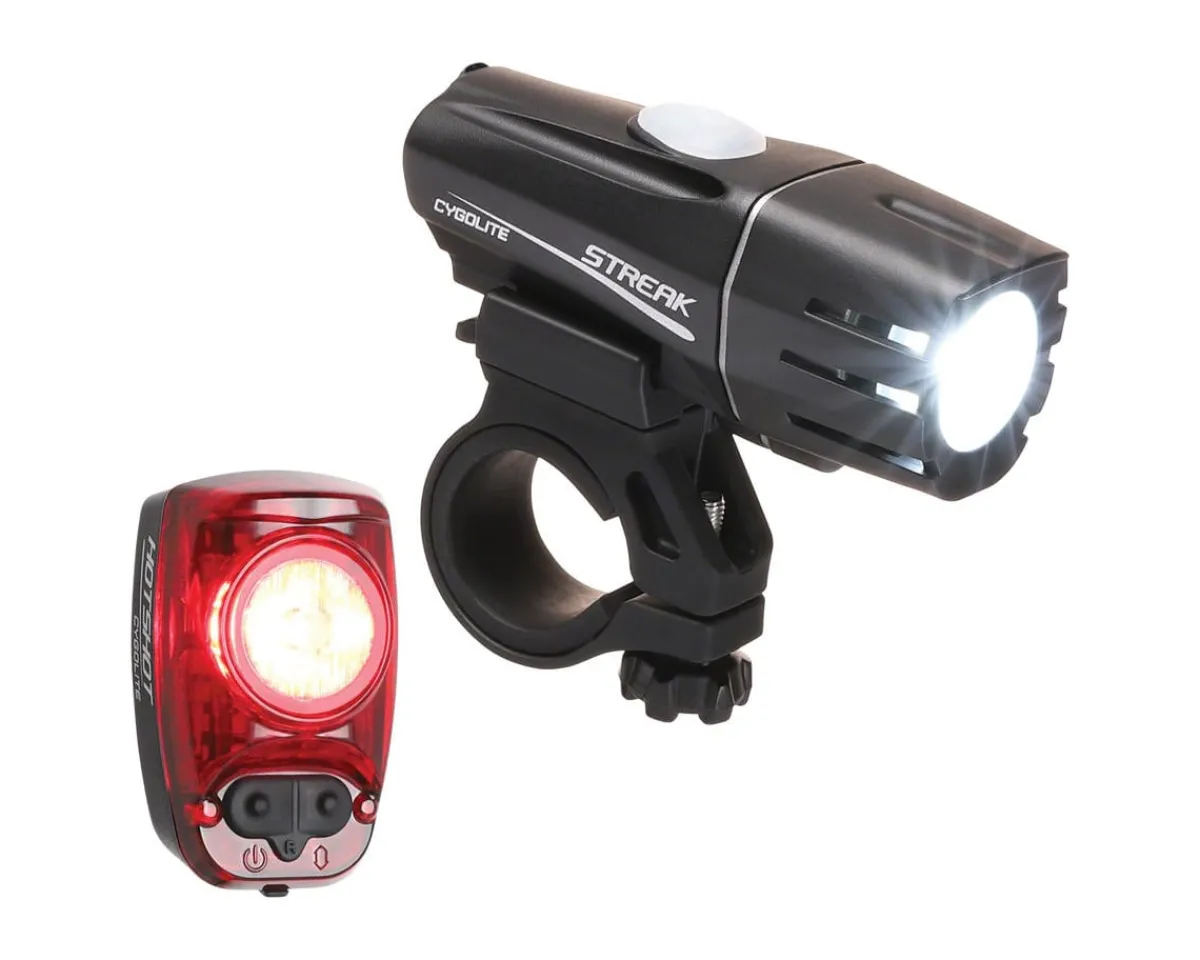 Cygolite Bike Lights|Streak 600/Hotshot 120 Headlight & Tail Light Set