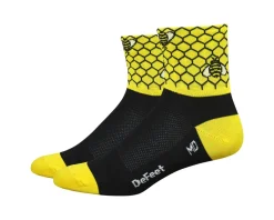 DeFeet Clothing Accessories|Shoes, Socks, & Footwear|Aireator 3" Bee Aware Sock (Yellow/Black) (M)